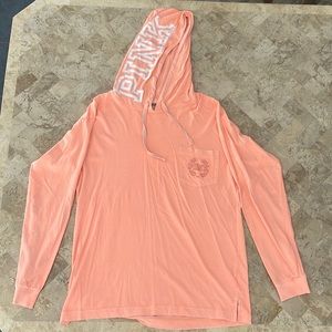 PINK by Victoria’s Secret Long Sleeve with hood and pocket, Women’s Size Medium